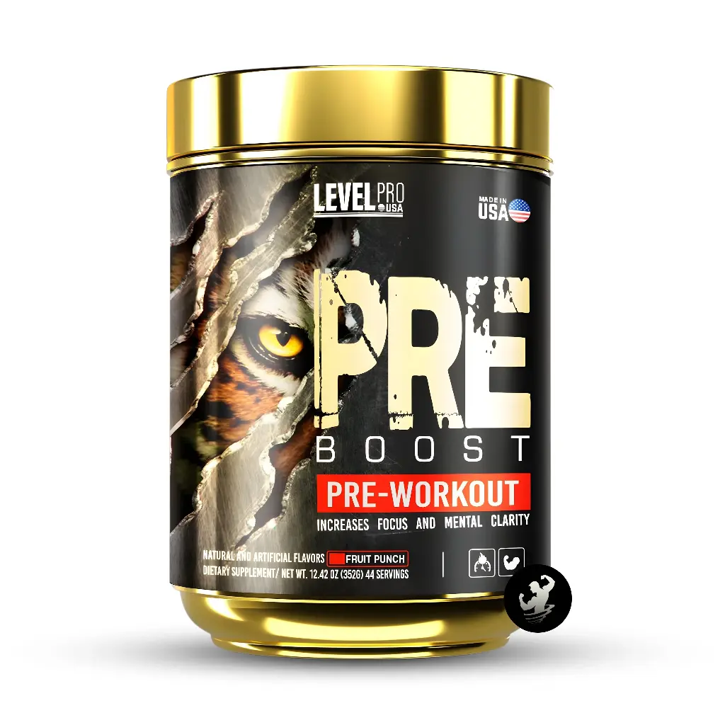 PRE ENTRENO LEVEL PRO - PRE BOOST USA 352 GR - 44 SERVINGS - FRUIT PUNCH
